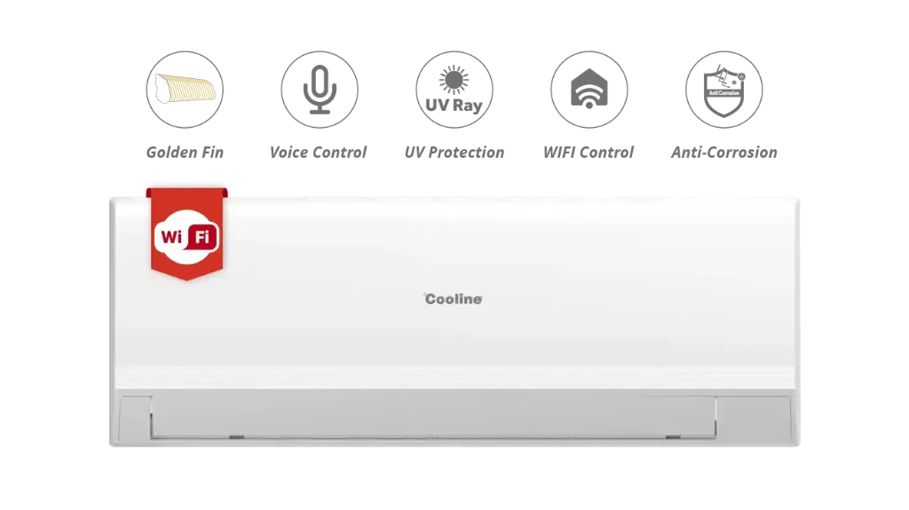 Cooline - Split AC - 21400 BTU - Cold - Wifi - Golden Fins