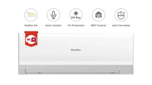 Cooline - Split AC - 21400 BTU - Cold - Wifi - Golden Fins